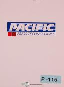 Pacific-Pacific J Series, Press Brakes Operations Install and Maintenance Manual-J-05